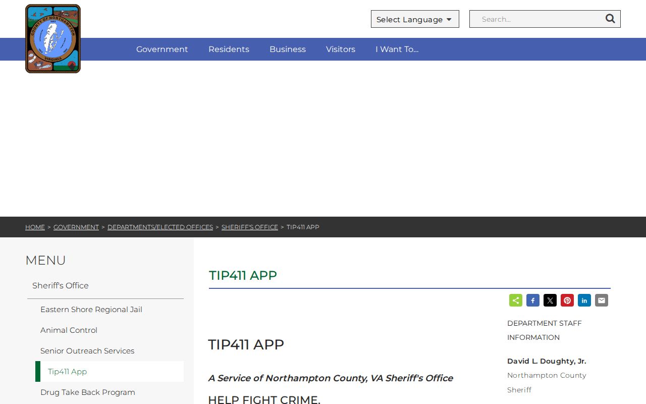Northampton County warrant Tip411 keyword and app instructions for anonymous public-safety tips