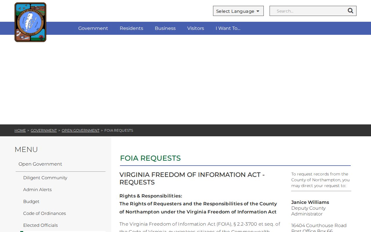 Northampton County warrant record request routing information for county and court offices